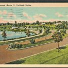 1941 Baxter Boulevard Route 1 Portland Maine Linen Postcard 632