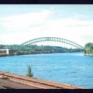 Tyngsboro Bridge Merrimack River Nashua NH New Hampshire Chrome Postcard 652