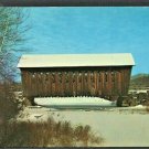 Winter Covered Bridge Andover NH New Hampshire Route 4 Chrome Postcard 607
