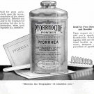 1918 Pyorrhocide Powder Ad Heal Tender Spongy Gums