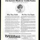 1918 Pepsodent Toothpaste Ad With Cute Flapper Girl