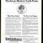 1918 Pepsodent Toothpaste Ad With Cute Flapper Girl