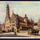 L Mossler Print Rothenburg Bavaria Germany Town Hall White Border Postcard 1578