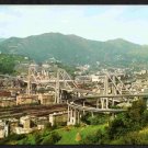 ca 1960 Genoa Italy Viaduct on the Polcevera and Motorway of the Flowers 1580