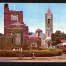 ca 1940/1950 Nashua New Hampshire Library Church Tavern Amoco Station Mercury Dealer 682