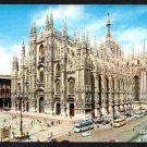 Milano Milan Italy The Cathedral Automobiles City Buses Tourists Chrome Postcard 1587