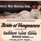1949 Paramount Pictures Bride of Vengeance Ad Paulette Goddard John Lund Macdonald Carey Ray Burr