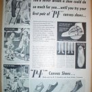 1949 Print Ad P-F Canvas Shoes Arvin Super Powered Portable Radios