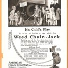 1918 Print Ad Weed Chain Jack Bridgeport CT Children Around Auto