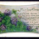 1911 Four Leaf Clover Greeting Card Postcard 710