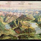 Schliersee and Tegernsee Bavaria Germany Alps with Mountain Panorama Vintage Postcard 1613
