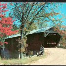 Conway New Hampshire Covered Bridge Autumn Foliage 1956 Chrome Postcard 714