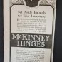 1923 Print Ad McKinney Hinges Hardware Pittsburgh Pa.