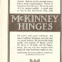 1923 Print Ad McKinney Hinges Hardware Pittsburgh Pa.