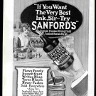 1919 Print Ad If You Want the Very Best, Sir - Try Sanfords Ink