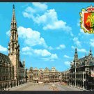 Brussels Belgium Grand Square Vintage Chrome Postcard 1627