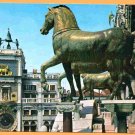 Clock Tower and Horses of the Basilica of St Mark Venice Italy Chrome Postcard 1629