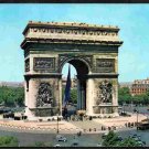 Paris France Arc de Triomphe Vintage Postcard 1631 Buses Autos Trucks