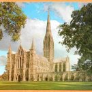 Salisbury Cathedral Anglican Church Wiltshire England Chrome Postcard 1625