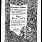 1919 Print Ad Rock of Ages Barre Dark Granite Vermont Monuments of Beauty
