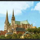Chartres France The Cathedral Vintage Chrome Postcard 1632 Cathedral of Our Lady of Chartres