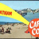 Chatham Cape Cod Beach Harbor and Town View Vintage Postcard 737