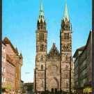 St Lawrence Church Nuremberg Germany Street View People Walking Postcard 1639