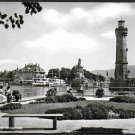 Lindau Germany Lake Constance Harbor Entrance People in Park Tour Boats Postcard 1640