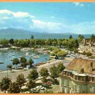 Ouchy Neighborhood Lausanne, Switzerland Lake Geneva Chrome Postcard 1647