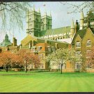 Westminster Abbey & Houses Of The Clergy Vintage Chrome Postcard 1649