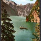 Boaters On Lake Konigssee Malerwinkel Bavaria Germany Chrome Postcard 1651