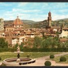 Florence Italy The Boboli Gardens and City Scape Chrome Postcard 1664