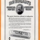 1919 Print Ad Beemans Pepsin Chewing Gum and Locomobile Auto Co. Bridgeport CT