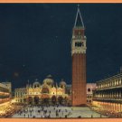 St Marcus Square Venice Italy Evening View Vintage Postcard 1674