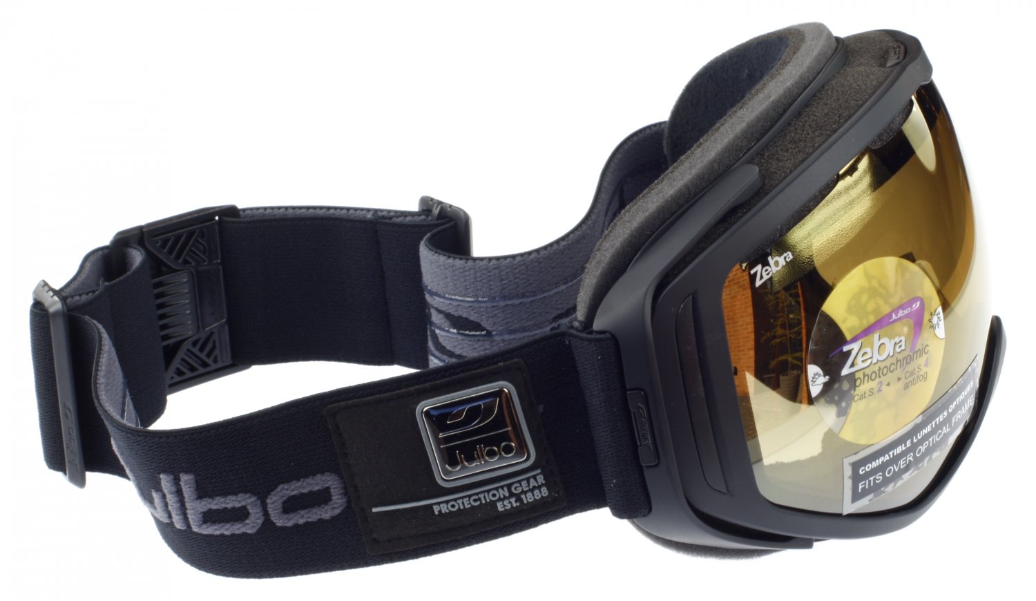 Julbo Titan Ski Goggle OTG Fits Over EyeGlasses Matt Black, Zebra