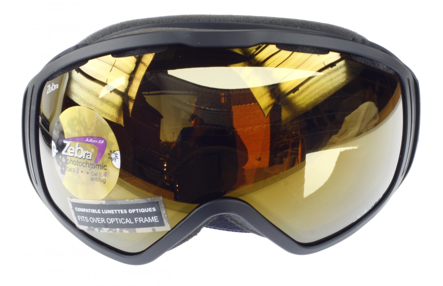 Julbo Titan Ski Goggle OTG Fits Over EyeGlasses Matt Black, Zebra