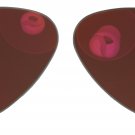 Original Replacement Brown/Red Mirror Lens For Ray Ban 3025 Aviator Sunglass 55mm Lens Size (Small)