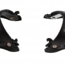 1 Pair Right and Left Genuine Black Leather Side Shields for Julbo Micropore Sunglasses