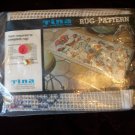 vintage Tina latch hook rug with Pennsylvania dutch design