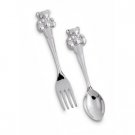 Silver Plated Teddy Bear Fork and Spoon Set