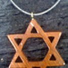Star of David wooden necklace