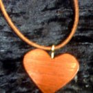 wooden heart necklace