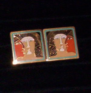 Laurel Burch "Ancient Ancestors"  Pierced Earrings