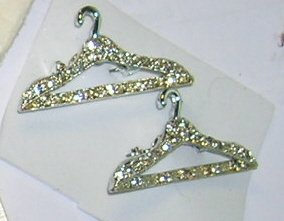 Clear Rhinestone Scatter Pins Set of 2 Hangers