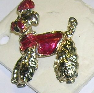 Adorable Vintage Poodle Pin 1960s
