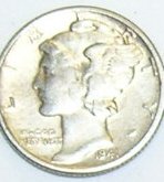 1941 Mercury Dime Tie Tack or Hat Tack Pin