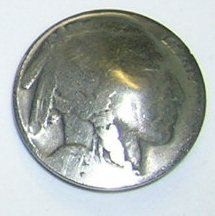United States Buffalo Nickel Button - No Date