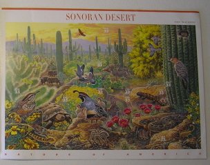 Full Sheet Sonoran Desert stamps