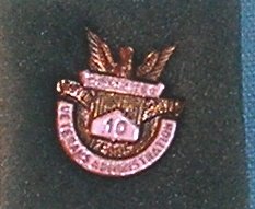 Veterans Administration 10 years of Service Pin in Box