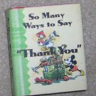 So Many Ways to say Thank You  -Disney Gift Book
